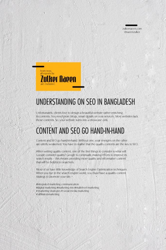 Understanding on SEO in Bangladesh