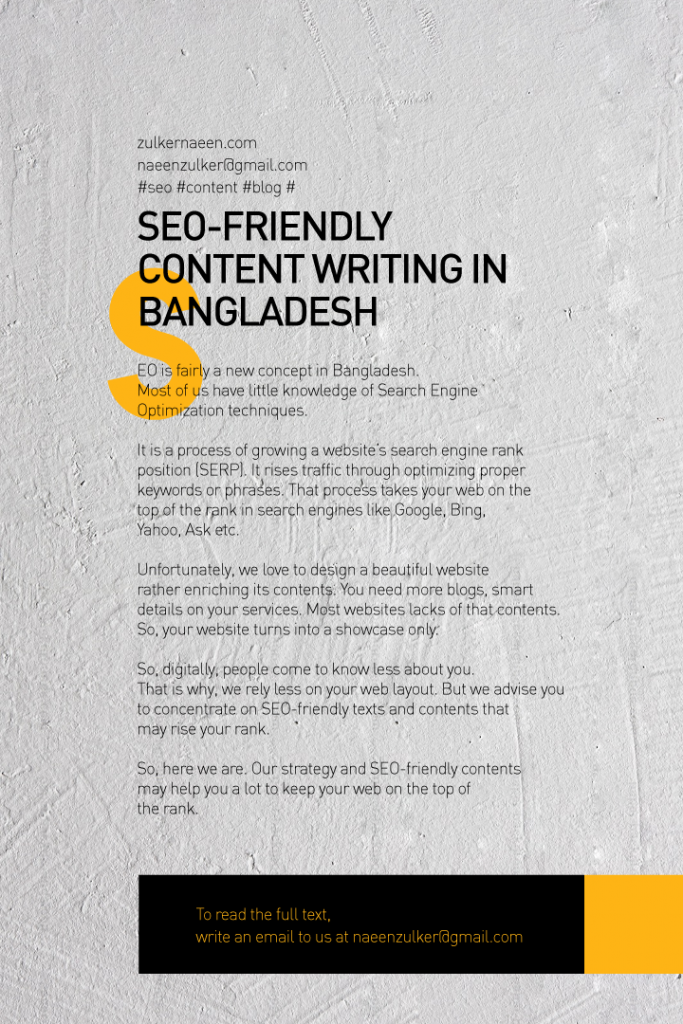 Writing SEO-friendly content in Bangladesh